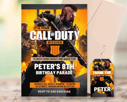 Call of Duty Editable Invitation Template