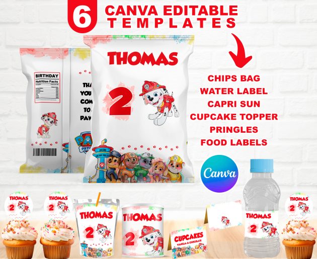 Marshall Paw Patrol Party Pack Templates - Image 5