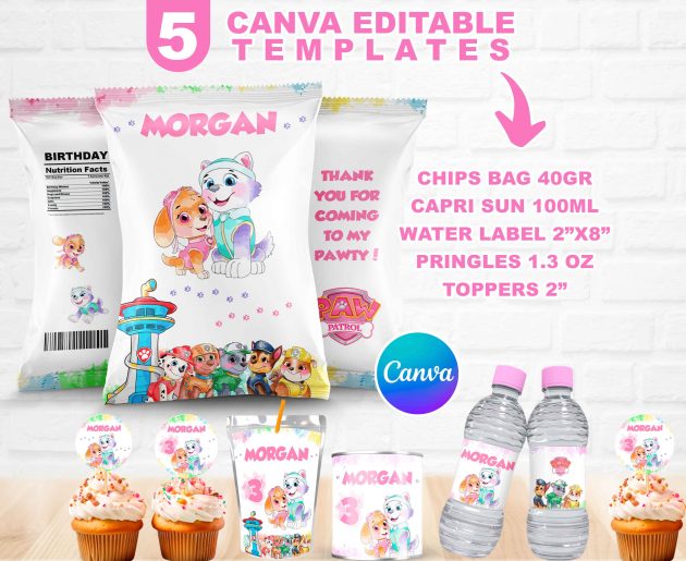 Skye Eve Paw Patrol Party Pack Templates - Image 4