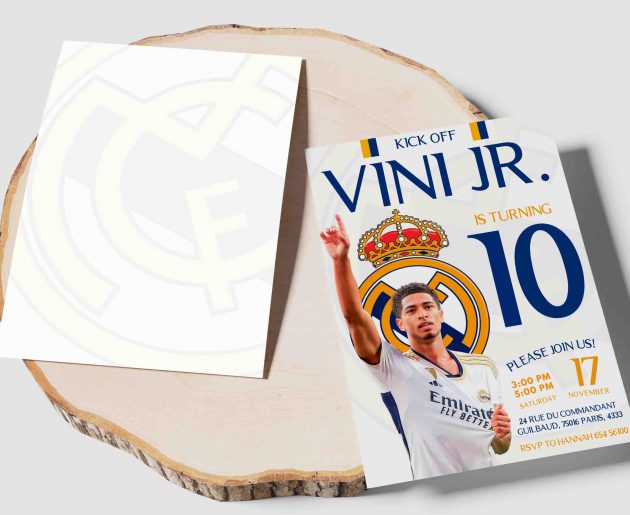 Real Madrid Editable Invitation Template - Image 4