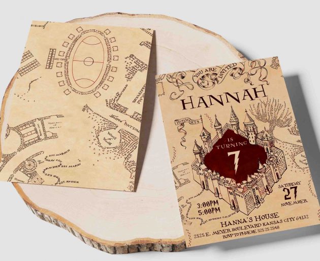 Marauders Map Harry Potter Editable Invitation Template - Image 4