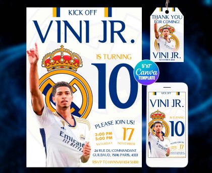 Real Madrid Editable Invitation Template