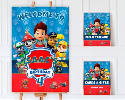 Paw Patrol Editable Welcome Sign