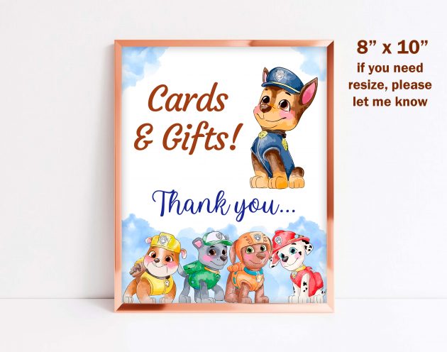 Chase Paw Patrol Editable Welcome Sign - Image 2