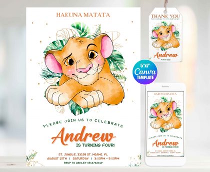 Lion King Invitation Template