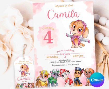 Skye Watercolor Invitation Template