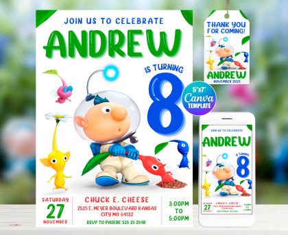 Pikmin Invitation Template