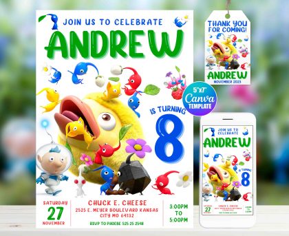Pikmin Invitation Template