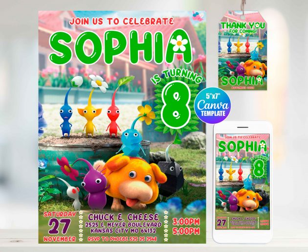 Pikmin Invitation Template