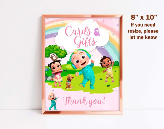 Cocomelon Pink Girl Welcome Sign - Image 2