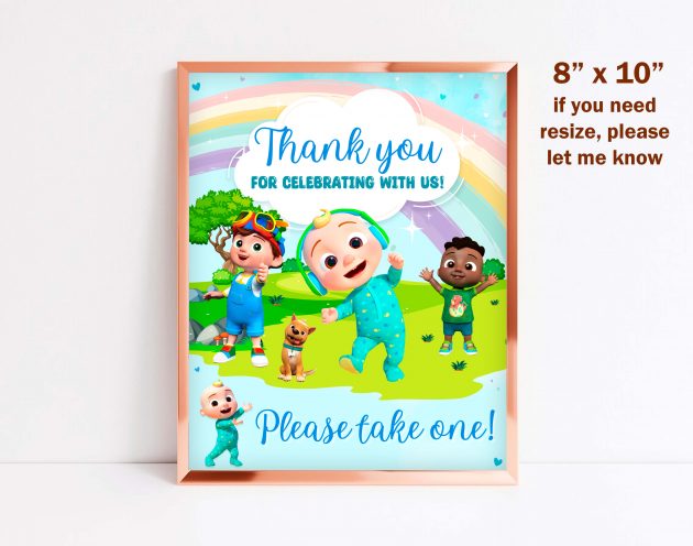Cocomelon Blue Boy Welcome Sign - Image 2