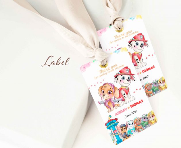 Siblings Skye Marshall Paw Patrol Editable Invitation Template - Image 3